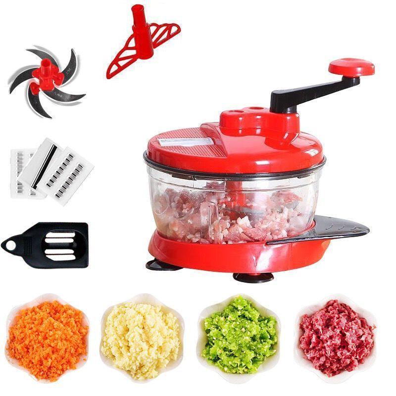 Manual Meat Grinder & Vegetable Chopper - Hand-Crank Dumpling Filling Mixer