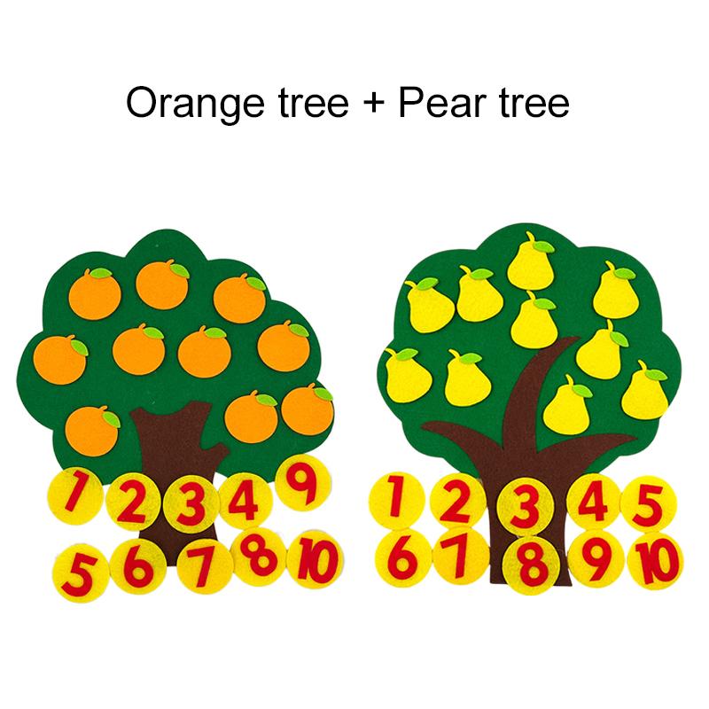 Drzewo Owocowe Zabawki Cyfrowe Dzieci Puzzle Nietkany Filc Montessori Wczesne Dzieciństwo Dziecko interakcja rodzic-dziecko Zabawka TMZ