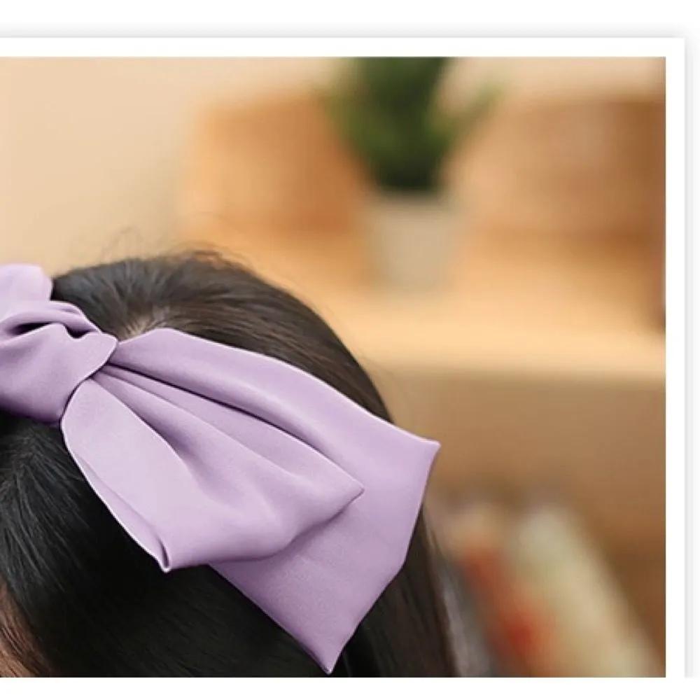 Ribbon-decorated large ribbon headband satin hairband