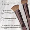 New single round head/flat head foundation brush, seamless concealer, do not eat powder soft hair dense beauty tool now