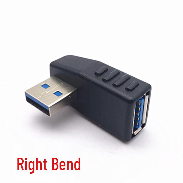 USB 3.0 Male to Female 90-Degree Elbow Adapter