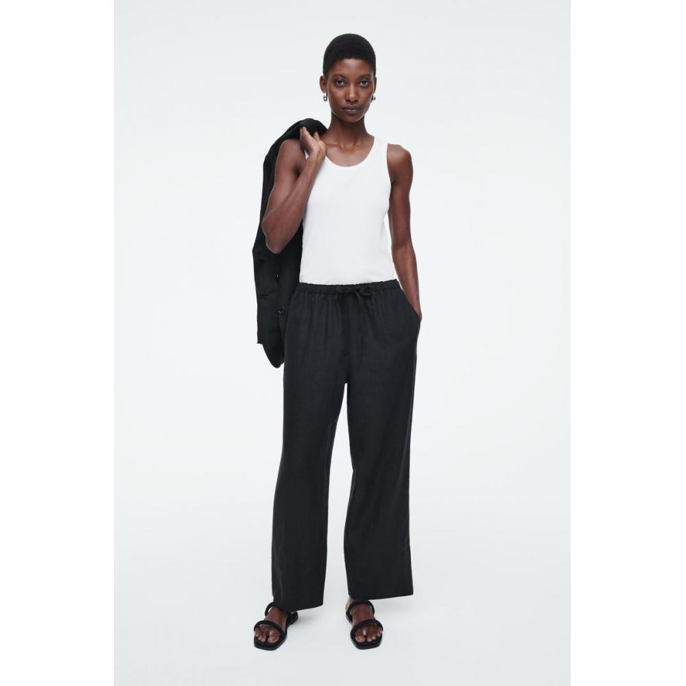 

Льняные брюки COS Japan на завязках Black/32