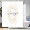 Retro Style Gold Bath Curtain with Letter D Decoration for Bathroom Accessories 72 X 84 Inches