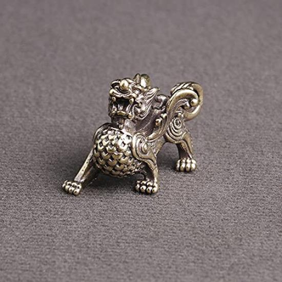 Mini Copper Kirin Feng Shui Dragon Interior Entryway Lucky Feng Shui Business Money Wealth Luck Figurine, Item, Figurine, Decoration, Charm, Charm,