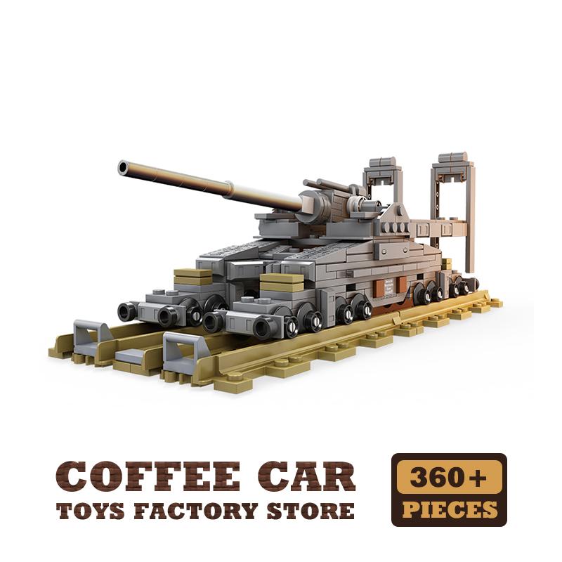 

Non-Toxic Ww2 Army Railway Gun Building Blocks Military Weapon Tank Children Toys Armored Cars Model Moc Bricks Adult Kids New Year Gifts