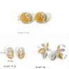 Boucles d'oreilles géométriques modernes en acier inoxydable pour femmes avec surface plaquée et look élégant