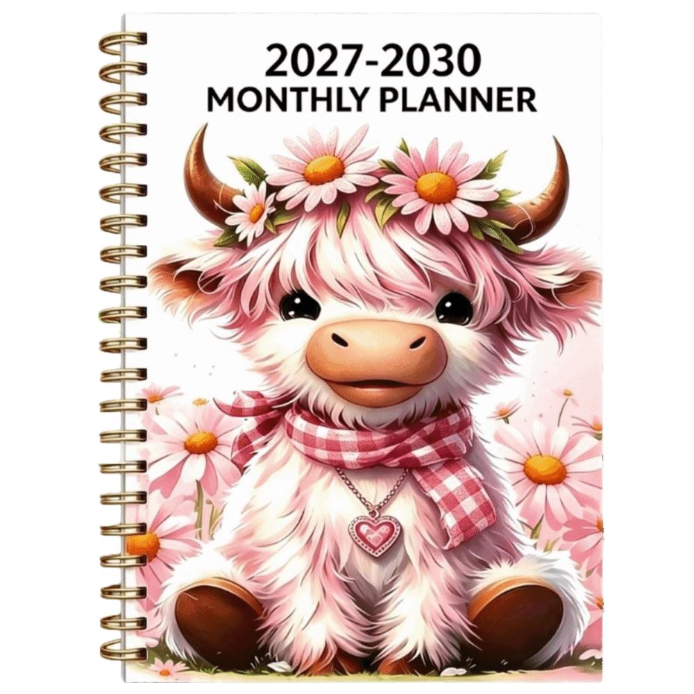 Beach Theme Cover 1117-1111 Monthly Calendar A1 Ocean Seashell Covered Annual Calendar Notebook Spiral Bound 1-Year Plan Book