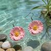 Neue Boho 3D Blumen Hängeohrringe für Damen Bunte Harz Blumen Hängeohrringe für Sommer Strandurlaub Tägliches Tragen Schmuck