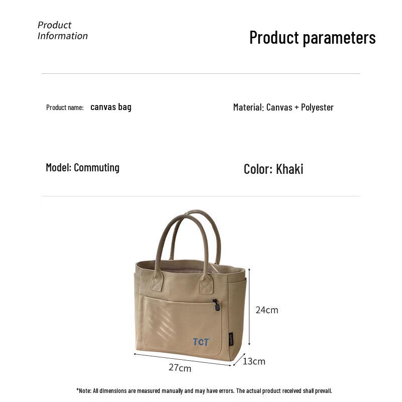 Japanese Style Casual Canvas Tote Bag