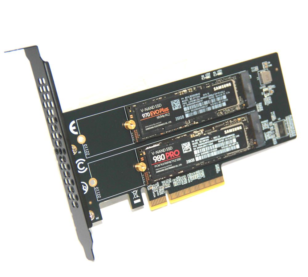 PCIe To M2 NVME Adapter Card PCI-E 4.0 X8 X16 NVME M Key SSD Converter M.2 PCI Expansion Card For 2230 2242 2260 2280