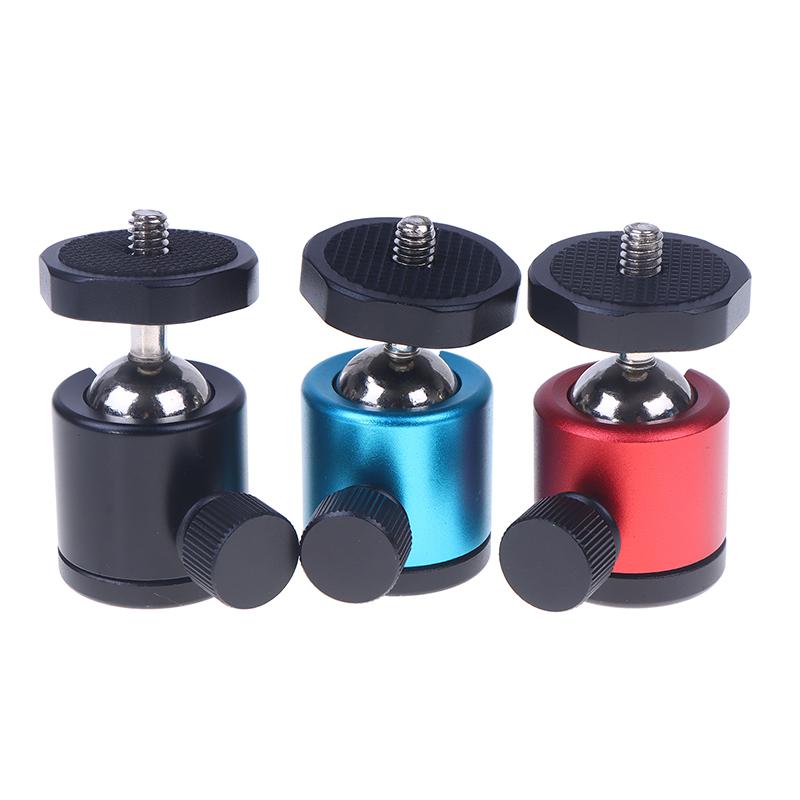 1Pc Metal Mini Ball Head With Universal 1/4" Screw Tripod Mount 360° Swivel For Phone LED Video Light Microphone Action Cameras