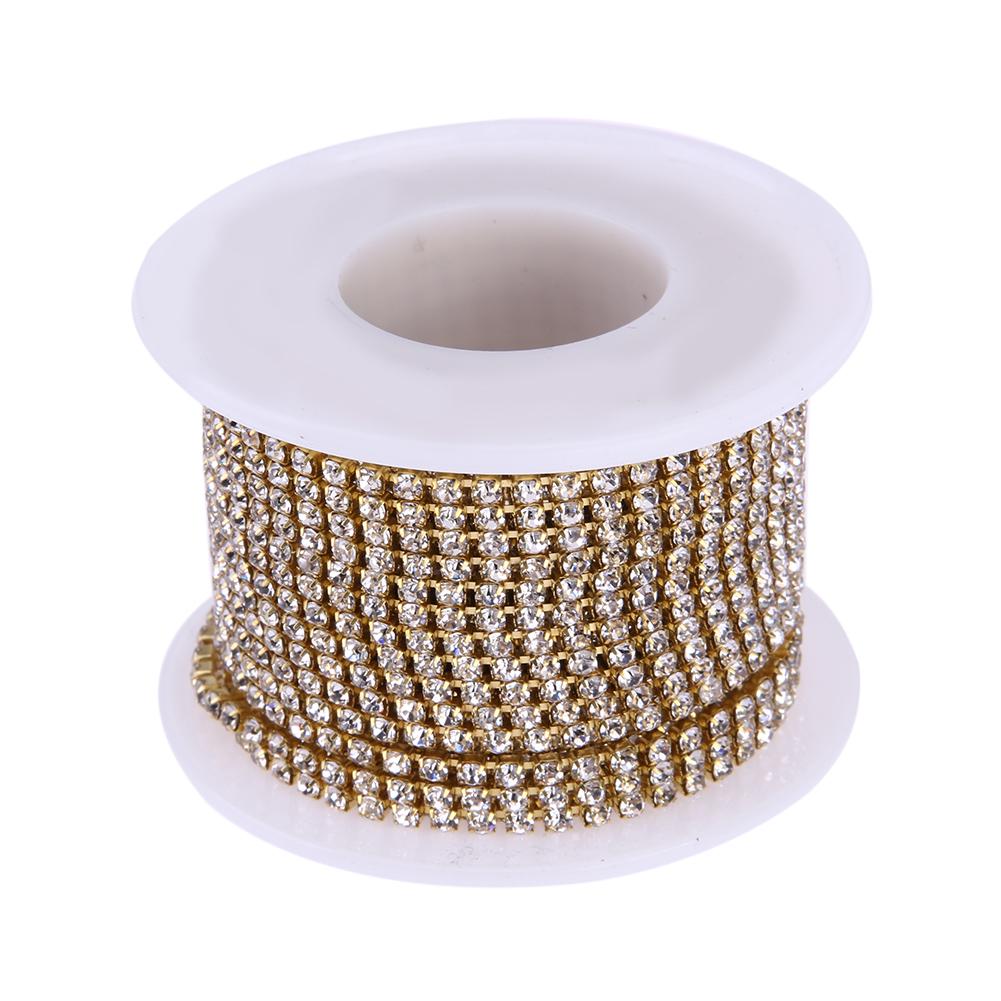 10 Yards/Roll Clothes Rhinestone Tassel Ornament Earring Bracelet Beads Diamond Decoration Accessories for Garment Bags