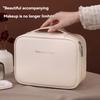Multi-layer Large-capacity Removable Cosmetic Bag, Imitation Synthetic Synthetic Leather Travel Cosmetic Storage Box, with Brush Storage