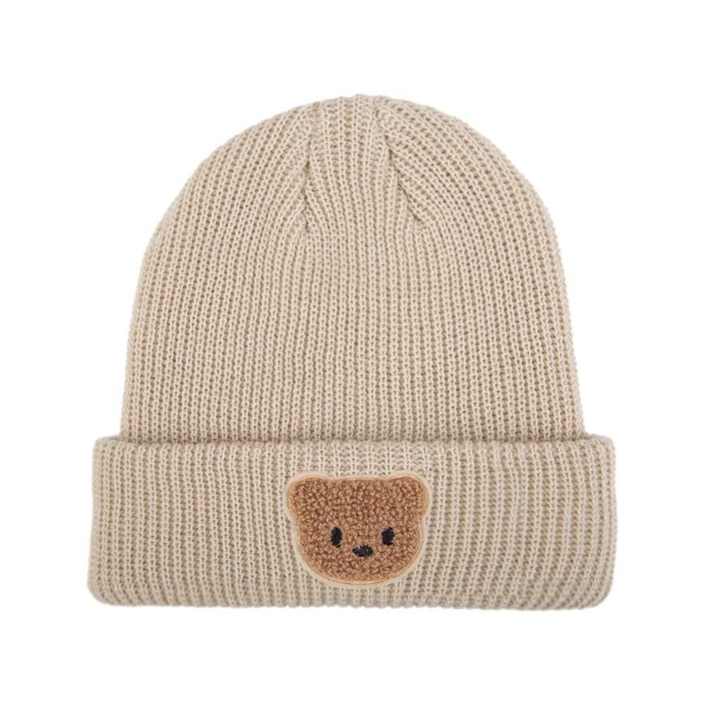 

Warm Beanie Cap Windproof Pullover Cap Fashion Knitted Hat Winter бежевий