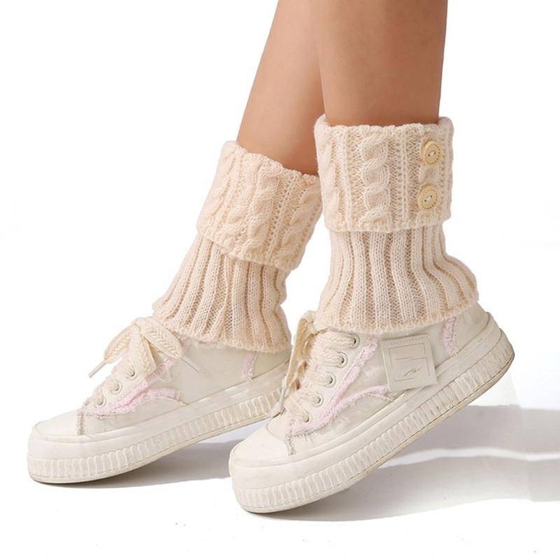 Women's Short Knitted Leg Warmers Acrylic Boot Cuffs for Superior Warmth Comfort Elastic Fit Ideal for Winter Activities