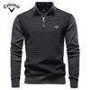 Callaway 2025 Autumn/Winter Embroidery New Half Zipper Men's Stand Up Collar Cotton Sweater Business Casual Knitted Sweater