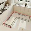 Minimalist L-Shaped Kitchen Floor Mat, Water And Oil-Absorbing Siliceous Clay Kitchen Floor Mat For Home Decoration