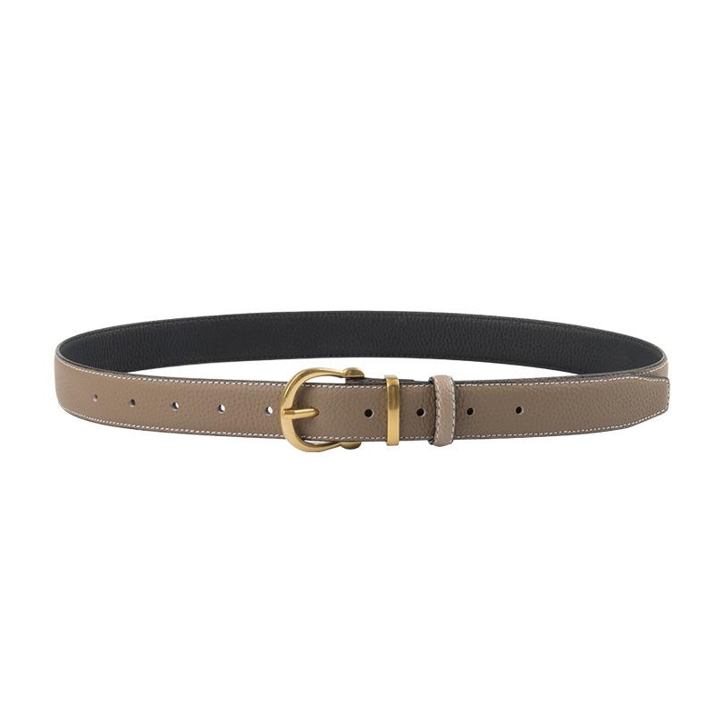 First Layer Lychee Pattern Leather Women'S Belt Cowhide Women'S With Jeans Casual Pants Women'S Pants Belt Women'S Belt