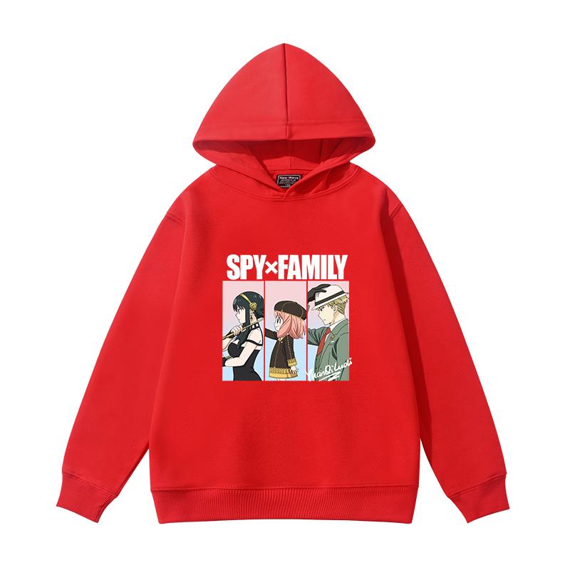 

Anime Spy Family Print Children s Hooded Sweatshirt 2025 Autumn and Winter Boys and Girls Long-sleeved Comfortable Pullover Top 100