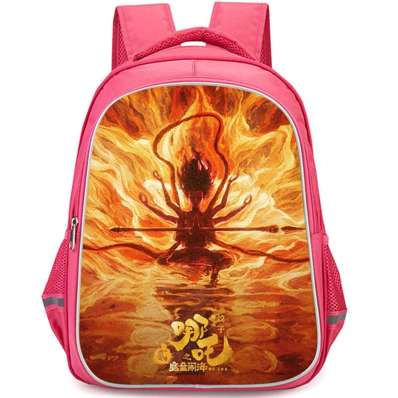 Nezha 2 Mo Tong Nao Hai Ao Bing Girls School Backpack Lightweight Oxford Bookbag Large Capacity For Elementary Students