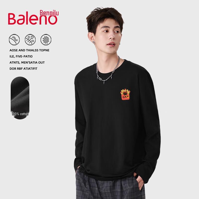 Baleno Men's American Retro Printed Long Sleeve T-Shirt