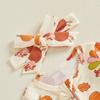 Citgeett Autumn Thanksgiving Day Newborn Baby Girl Outfits Long Sleeve Jumpsuit Headband Fall Clothes Set