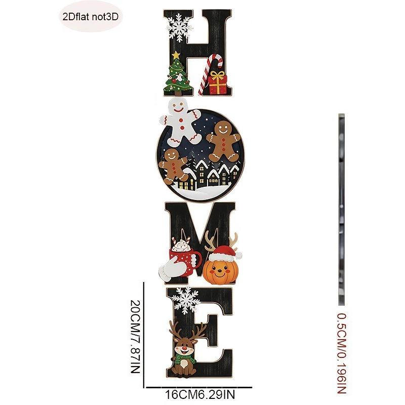 

4pcs Wooden Wall Decoration Set- Country Tree Theme Home Letter Hanging Decor Living Room/Kitchen Bedroom Cozy Wall Art Decor