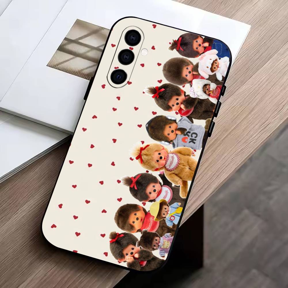 

M-Mon-chi-chi Phone Case For Samsung Galaxy A73,A72,A71,A70,A53,A52,A51,Others Soft Black Cover Samsung a72