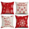 Nordic Christmas Pillow Case Snowflake Christmas Tree Home Supplies Sofa Bedroom Lumbar Pillow