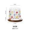 Creative Hand-painted Extract Cup, Simplicity Household Kitchenware, Retro Whiskey Glass, Rotary Wooden Tray Water Cup, Light Lu