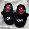 Women's Winter Black Cat Cotton Slippers - Cozy Home Dorm Shoes with EVA Sole