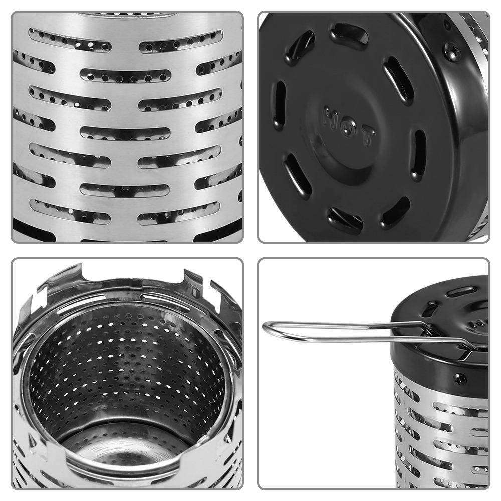 Mini Camping Heater Stainless Steel Heating Cover Durable Emergency Heater Hiking