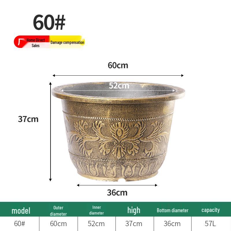 Large Thickened Outdoor Plastic Flower Pot for Trees, Water Lilies, and Lotus Plants