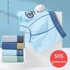 Teen Boys' Combed Cotton Boxer Briefs with Antibacterial Crotch, Flat Angle Design, Plus Sizes Available
