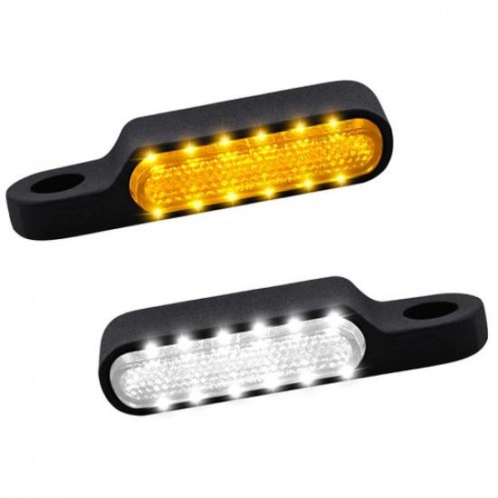 

12V 8mm Universal Motorcycle Turn Signals Handlebar Marker DRL Light Day Running