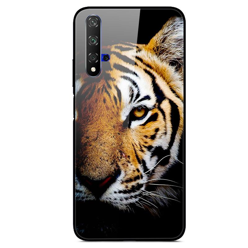 For Huawei Nova 5T Case Tempered Glass Cover 3D Cat Printing Case For Huawei Nova 5T 2019 5 T Phone Case For Huawei Nova5T Cover