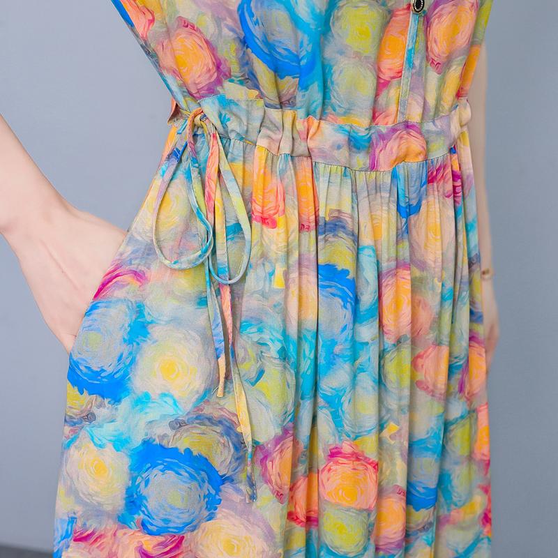 Elegant Women Dresses Summer Plus Size Vintage Clothes Short Sleeve Casual Long Dress