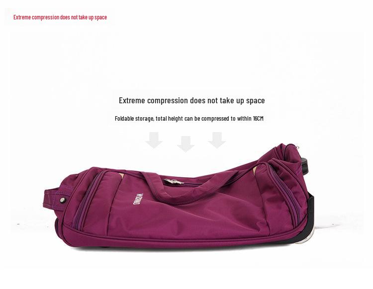 Large Capacity Foldable Oxford Cloth Luggage Bag: Portable 20/24" Travel Trolley Bag