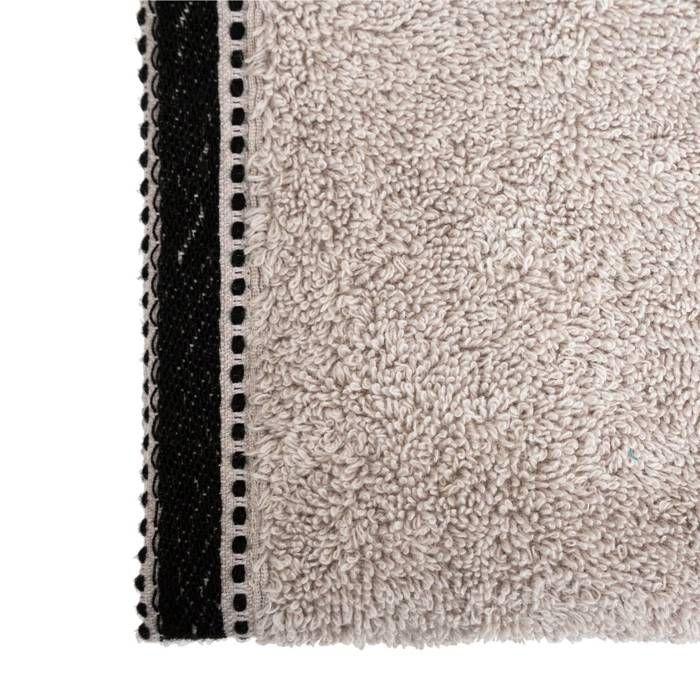 Serviette invité "Joia" coton beige 30x50cm - Atmosphera createur d'interieur