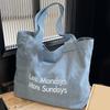 Vintage Canvas Bag Large Capacity Single Shoulder Denim Single Shoulder Tote Bag