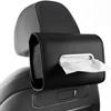 GOKEI Car Tissue 2 Sizes Premium PU Leather Tissue Headrest Sun Interior Regular Black Case, Available, Cover, Storage, Holder, Visor, Armrest,