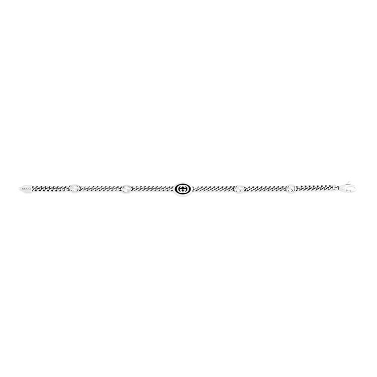 Gucci Double G Series Interlocking Double G Cuban Chain Bracelet Women bracelet Silver 678657-J8410-8191