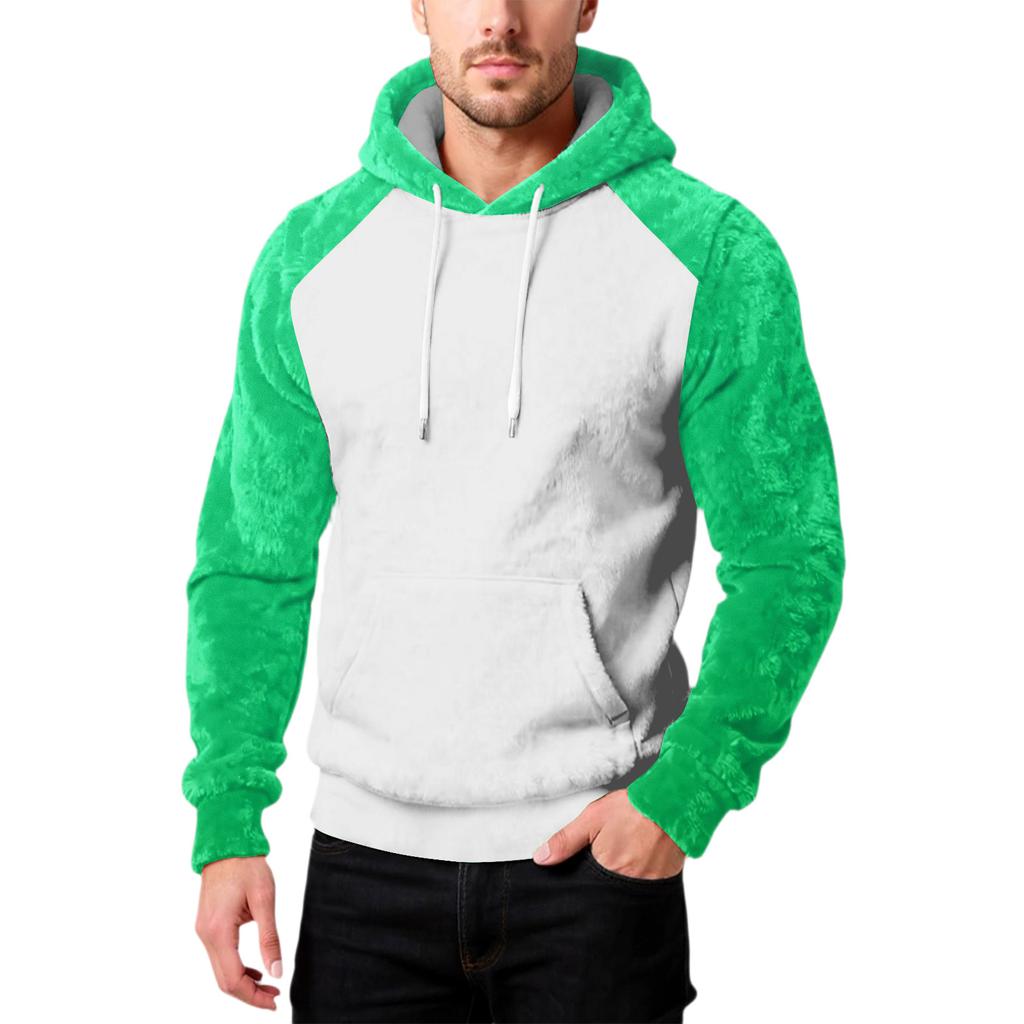 Herrenmode Freizeit Kapuzenpullover Kapuze Plüsch Lange Ärmel