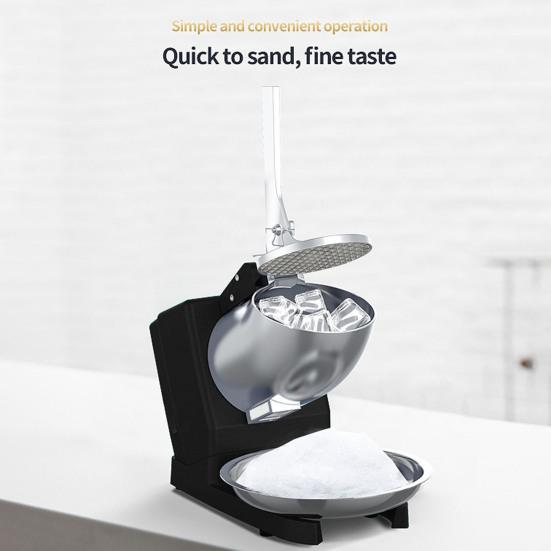 Electric Snow Cone Maker Ice Crusher Machine with Safety Protection Ergonomic Handle Design Shaved Ice Machine with Cover