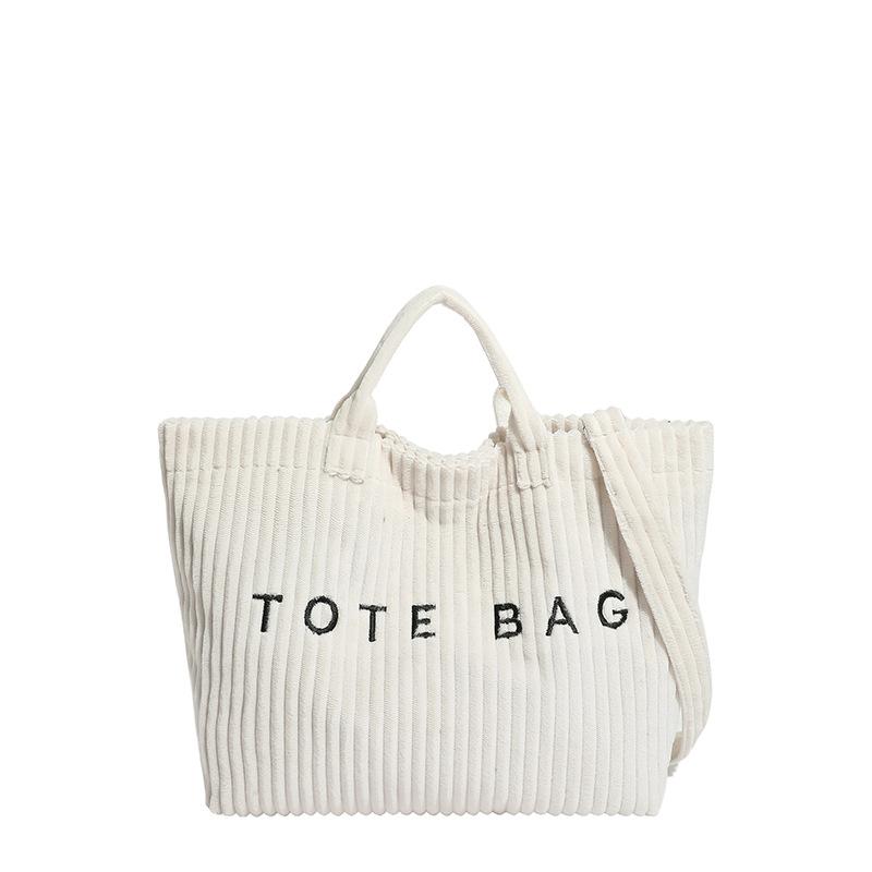 

Large-capacity Tote Bag, High-end Texture, Fashionable and Commuting Single-shoulder Bag білий