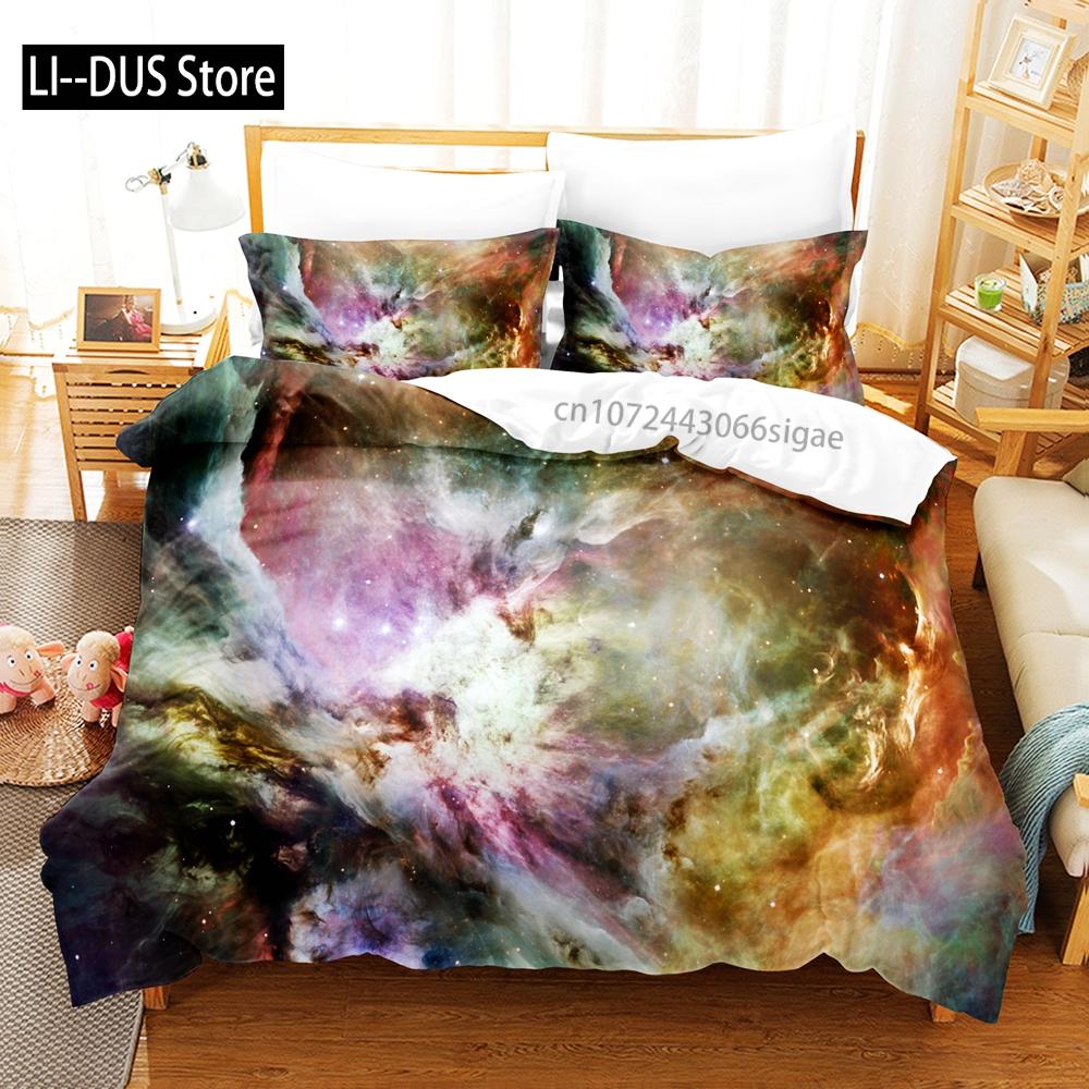 

Comforter Universe Bedding Set Single Twin Full Queen King Size Starry Sky Bed Set Aldult Kid Bedroom s 3D Print 031 Comforter (quilt)-EU Single(135*200cm)3pcs