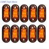 10pcs Universal 12V 24V Warning Light LED Side Marker Light Lamp Orange White Red LED Side Marker Lamp for Cars Truck Trailer