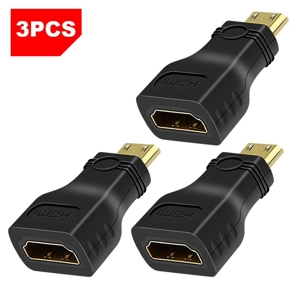 MINI HDMI MALE TO HDMI A FEMALE ADAPTER Converter HDMI To MINI HDMI Adatper 1080 P 2K 4K FOR MINI PC HDTV HD CAMERA 5504