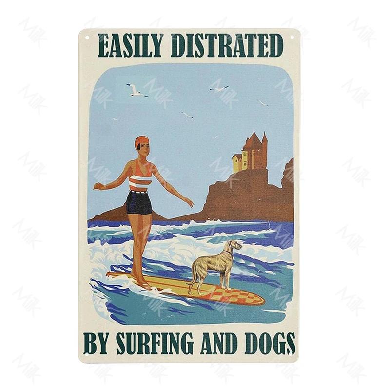 Funny Metal Sign Irish Wolfhound Coffee Company Dog Bathroom Bedroom Cafe Wall Decoration Labor Day Halloween Poster Painting