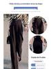 Women's Autumn 2025 Black Wide-Leg Pants: New Chinese Style Slim Fit Straight-Leg